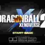 Dragon Ball Xenoverse 2 start screen displayed on PPSSPP emulator with control interface.